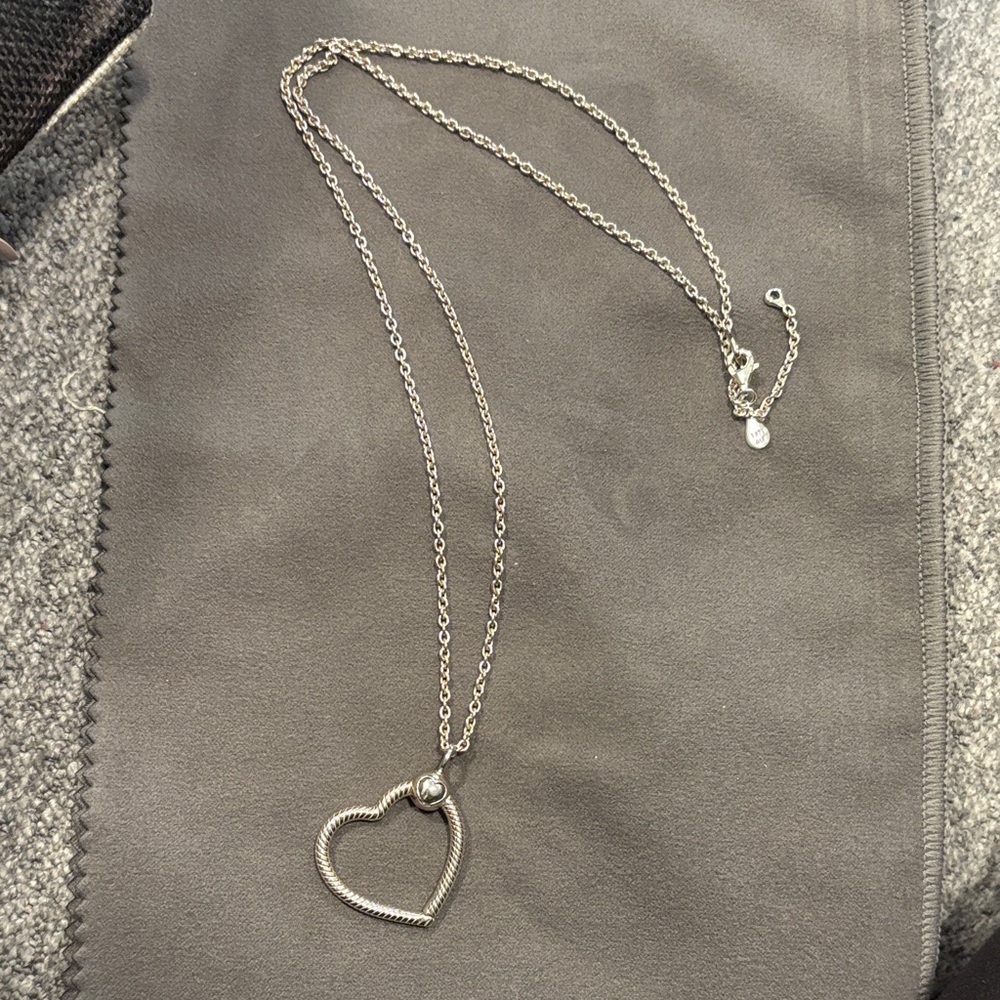 Elegant Silver Heart Necklace